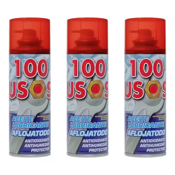 DISTRIBUX Pack de 3 Botes de Aceite Lubricante Aflojatodo Antihumedad Antioxidante 200 ml (600 ml en total) - 1