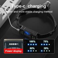 Linterna Frontal LED Potente Con Sensor XPE+COB 7 Modos Para Pesca Y Caza Batería 18650 Luz De Cara Impermeable Con Ángulo De 180° - details 11