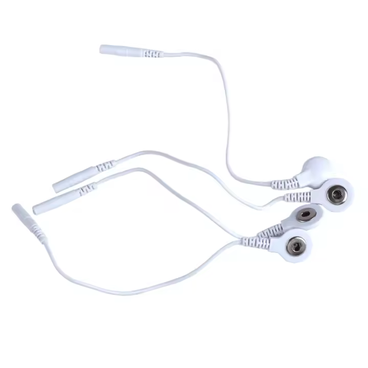 Cable Corto Adaptador Tieline 3.5mm Para Masajeador Estimulador Muscular Electrodo De Terapia Con Conector De 2.0mm Material Plástico Y Cobre - 1