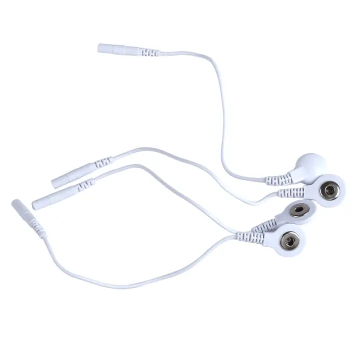 Cable Corto Adaptador Tieline 3.5mm Para Masajeador Estimulador Muscular Electrodo De Terapia Con Conector De 2.0mm Material Plástico Y Cobre - 1
