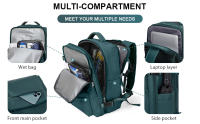 Mochila De Viaje 35L Aprobada Para Equipaje De Mano Personal De Avión Impermeable Weekender Para Hombres Y Mujeres Con Compartimento Para Computadora Y Zapatillas - details 2