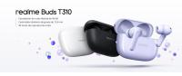Auriculares - Realme Buds T310, Cancelación de ruido hibrida de 46 dB, Controlador dinámico de graves de 12,4 mm , 40 horas de reproducción total - details 0