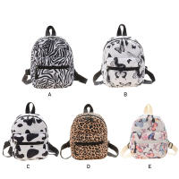 Mochila Pequeña Para Mujer Con Diseño De Leopardo Divertido Estilo Preppy Bolsa Escolar Para Adolescentes Viajes Diarios - details 1