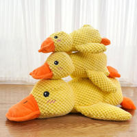 Juguete De Peluche Para Perros Calmante Con Pato De Terciopelo Masticable Y Resistente Al Masticar Para Pequeños Y Grandes Perros Suministros Para Mascotas - details 3