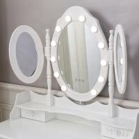 VERSA HOME - TOCADOR BLANCO CON TABURETE Y LUCES LED GLOW Y UNAS MEDIDAS DE 90X40X144 CM - details 4