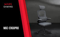 Mars Gaming MGC-ERGOPRO, Silla Ergonómica Profesional, Soporte Lumbar Activo, Malla Transpirable, Altura Ajustable 120-130cm, Reposabrazos Abatibles, Reposacabezas Regulable, Silla de Oficina, Silla de Escritorio Negra o Gris - details 0