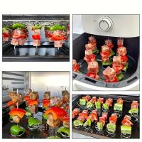 10pcs Accesorios Universales Para Horno De Air Fryer Asador Vertical Palillos De Acero Inoxidable 304 Herramientas De BBQ Resistentes Al Calor Fáciles De Limpia - details 0