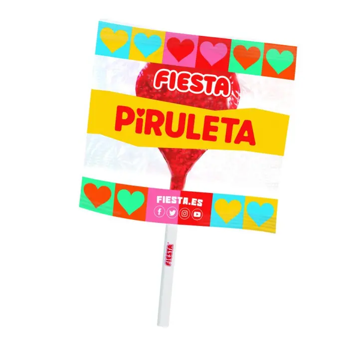 PIRULETA MEGA GIGANTE FIESTA 60 CM ESTUCHE DE 17 PIRULETA FIESTA CEREZA WWW.CHUCHEZ.COM SIN GLUTEN SIN LACTOSA APTO VEGANOS - 1