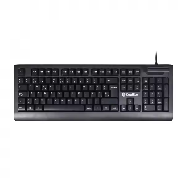 Coolbox v4 teclado con lector dnie - conexion usb - compatible con windows y mac - diseño compacto - instalacion sencilla - color negro - 1
