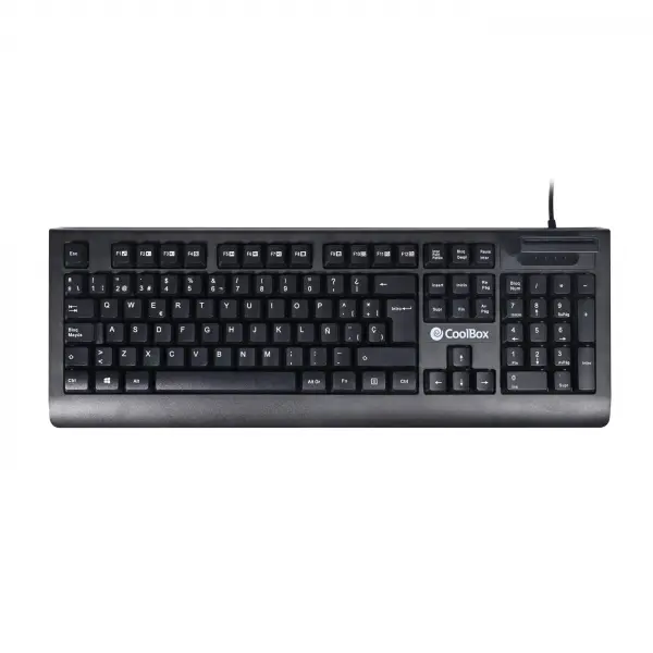Coolbox v4 teclado con lector dnie - conexion usb - compatible con windows y mac - diseño compacto - instalacion sencilla - color negro - 1