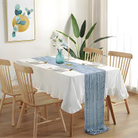 1pc Telar De Queso Boho Estilo Azul Polvo Para Mesa De Agradecimiento Ideal Para Baño De Muyerno Sobre De Toalla De Mesa Chic Decoración Del Hogar - details 4