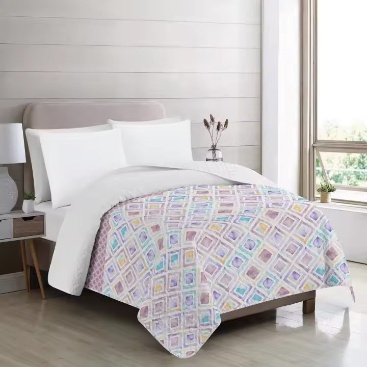 Vivid Torral by Rutes  - Colcha Bouti Verano Corleone Estampada Reversible (No Incluye Fundas De Cojines) Poliéster, Fresquita, Transpirable, Diseño, Primavera, Verano - 1