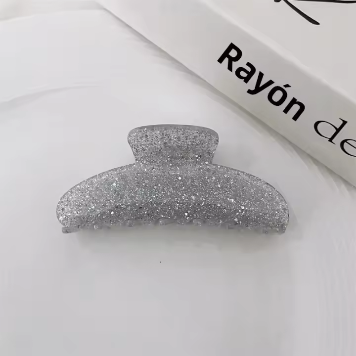 Pinza Para El Cabello De Moda Con Brillo Accesorio Elegante Para Mujeres Gran Tamaño Estilo Geométrico Clip De Caracol - 1