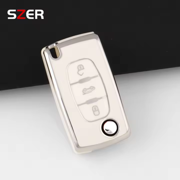 Funda De Llave De Coche TPU Para Peugeot Partner Expert Citroen Berlingo Dispatch Accesorios De Llavero VA2 HU83/CE0523 CE0536 - 1