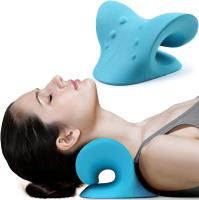 Almohada Quiropráctica para Relajar y Estirar el Cuello, Armohadilla Cervical, Cojin para Relajar el Cuello,  Hombros y cervicales, Dispositivo de tracción Cervical para aliviar el Dolor Cervical y de la mandíbula (Azul)… - details 1