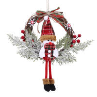 Corona Navideña Artificial De Ramas Muertas Guirnalda Floral Para Decoración De Año Nuevo Y Navidad Adornos De Foliage Colgantes - details 8