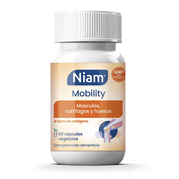 Multi Colágeno para Articulaciones con Ácido Hialurónico, Extracto de Bambú, Zinc y Vitamina C | Dolor articular, Huesos y Músculos | 60 Cápsulas | Niam Mobility - 1