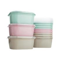 HOGUITA-Pack de 12 Recipientes de Plástico con Tapa en Color Surtido, Recipientes Reutilizables para Comida y Alimentos Sin BPA, Juegos de Tupper Plasticos para Alimentos, Fiambreras Aptas para Microondas, Congelador y Lavavajillas - details 0