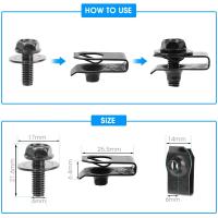 Tornillos Y Retenedores De Cuerpo De Coche M6 Para Cubierta Del Motor Guardabarros Guardia Antisalpicaduras Guardabarros Freno Liner Clip U - details 3
