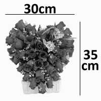 Flores artificiales para cementerio,Centro Flores para santos duraderas de tela con maceta,Gerimport,Envios desde España - details 3