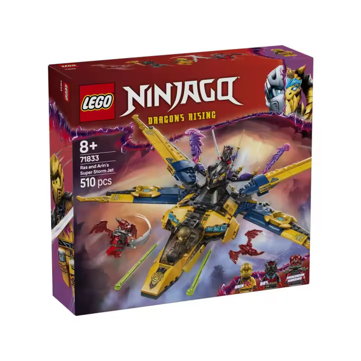 Lego Ninjago Dragons Rising Super Jet de la Tormenta de Ras y Arin - 1