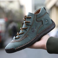 Zapatos Casuales De Cuero Hechos a Mano Para Hombre Con Pelo Para Invierno Mocasines Confort Para Caminar Loafer Planos En Venta Caliente - details 4