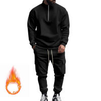Conjunto Deportivo Casual Para Hombres Verano Otoño Invierno Con Cierre De Cremallera Y Veludo Tejido De Poliéster Talla S a XXXL - details 32