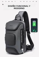 BANGE Bolso Transversal Antirrobo Para Hombres Bolsa De Hombro Mensajero Impermeable Bolsa De Pecho Para Viajes Cortos - details 0