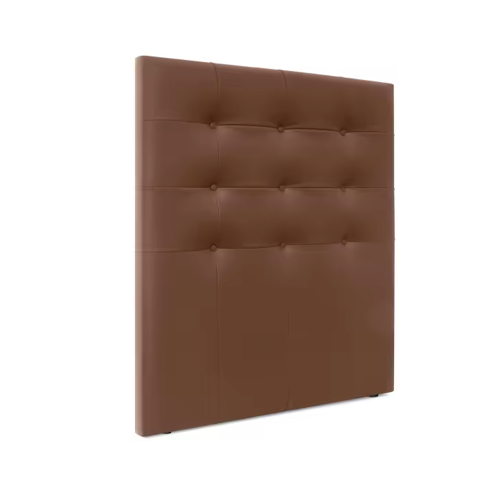 DHOME Cabecero Capitoné hasta el Suelo Cabezal 8cm tapizado ACUALINE Tela y Polipiel para Cama Dormitorio (Arcilla Polipiel) - 1