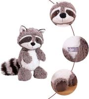 Mapache de peluche, adorable mapache de peluche, suave y cómodo, ideal como almohada para niños, regalo de cumpleaños (35 m) - details 1