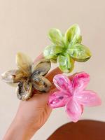 2-3pcs Clip Para El Cabello De Mujer Tamaño Grande Peso Ligero Con Patrón De Flores Y Colores Gradiente Accesorio De Moda Para El Aire Libre - details 9