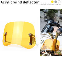 Parabrisas De Moped Universal Antigolpes Para Motocicleta Y Scooter En Colores Transparente/ Negro/ Amarillo Deflector De Viento - details 0