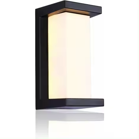 Aplique de pared LED luz ascendente aplique de pared impermeable IP65 porche terraza jardín paso escaleras 12W, blanco cálido 3000K - 1