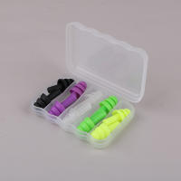 5 Pares De Tapones Para Oídos De Silicona Suave Anti-Ruido Impermeables Para Natación Y Natación Adecuado Para Adultos Y Niños - details 0