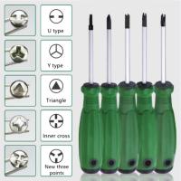 Juego De Destornilladores Especiales Con Atracción Magnética Herramienta De Reparación Manual U/Y/Cruz Interna Triangular/3 Puntos Acero Inoxidable Multifuncional - details 0