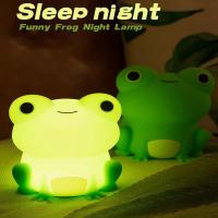 Lámpara Nocturna De Silicona Recargable USB Con Diseño De Sapo Cartoon Luz LED Ambiente Para La Habitación Control Táctil - details 7