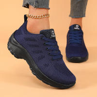 Zapatillas De Correr Casual Para Mujer Transpirables Ligeros Con Plataforma Y Cordones Zapatos Deportivos De Camuflaje Para Caminar Al Aire Libre - details 9