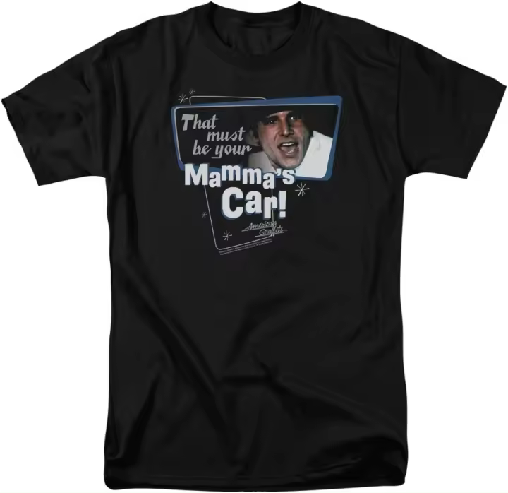 Camiseta de manga corta con grafiti americano para hombre - 1