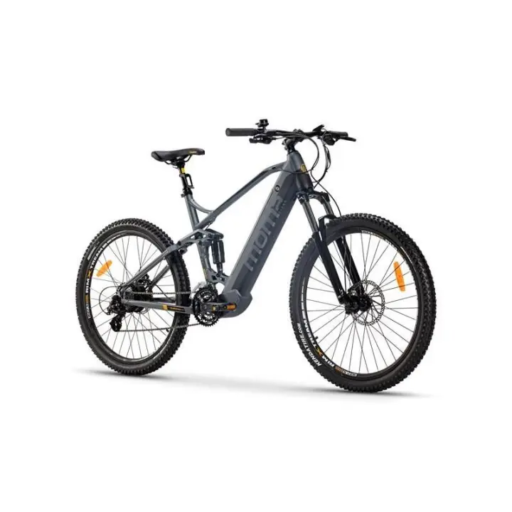 Moma Bikes Bicicleta Electrica, EMTB-27.5", Full Suspension, SHIMANO 24v & Doble Frenos Disco Hidráulicos, Bateria Integrada Ion Litio 48V 13Ah (Talla L-XL) - 1