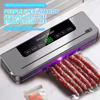 220V Food Vacuum Sealer Machine 5 Modes Dry and Wet Automatic Vacuum Sealer With 10Pcs Bags Home Kitchen Food Preservation - details 1