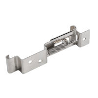 Par De Soportes Para Placa De Matrícula De Coche Europeo Clips Para Remolques Acero Inoxidable Con Carga Elástica Tamaño 11.5*2.5cm Color Plateado - details 5