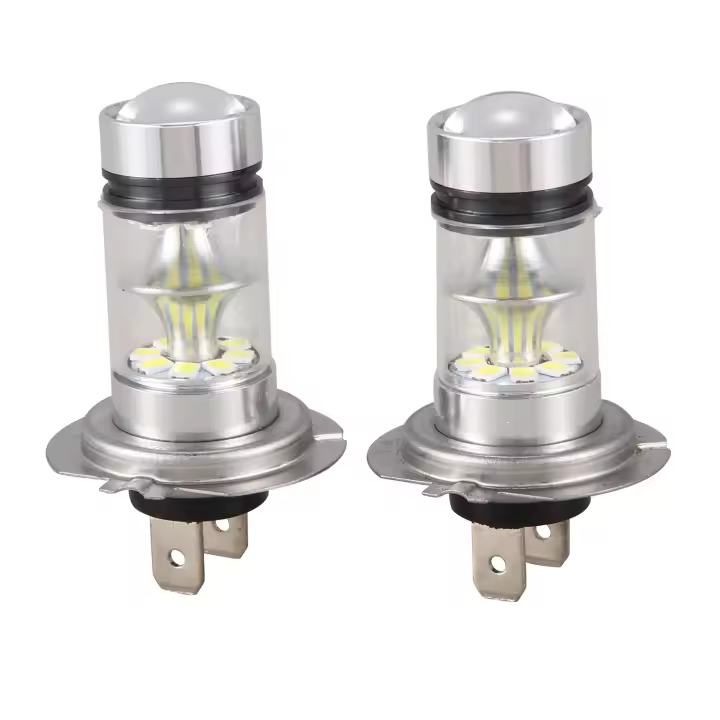 Bombilla LED H7 de alta potencia, faro antiniebla para coche, 100W, 20LED, 6000K, blanco, 1 par - 1