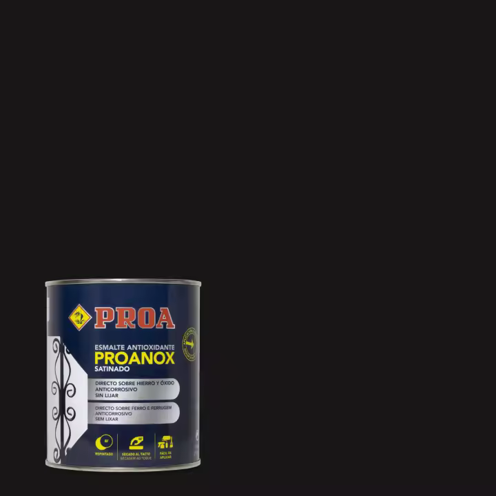 Esmalte antioxidante directo sobre óxido. SATINADO. 250 ML. Pintar sobre hierro y óxido sin necesidad de imprimación. PROANOX. PROA. - 1