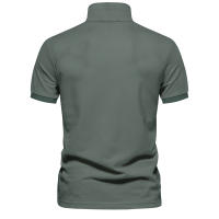 Camisas Polo De Algodón Para Hombre AIOPESON Estilo Casual Manga Corta Solida Nuevo Ropa De Verano Antipelusa - details 10