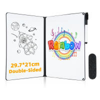 Tablero Blanco Doble Cara A4 Portátil Para Estudiantes Con Marcador Y Esponja Para Educación En Casa Y Escuela - details 3