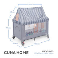 ms Home - Cuna De Viaje simulación Casa para Bebe 3 Piezas 120 X 60, Incluido Colchóncito Y Bolsa De Transporte, De 6 Meses hasta 15 Kg, Plegado Y Montaje Fácil, Estructura Ligera Y Muy Estable - details 3
