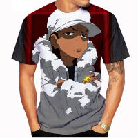 Camiseta De Verano Unisex Moda Manga Corta Craig Smokey X Boondocks Huey Riley Impresa 3D Casual Para Niños Tops 100-6XL - details 9
