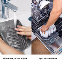 AYA MARKT  PACK de 3 Moldes de Silicona Rectangular Reutilizable para Freidora de Aire  – Antiadherente, Resistente al Calor, Apto para Horno y Freidora de Aire, Fácil de Limpiar y Lavavajillas - details 1