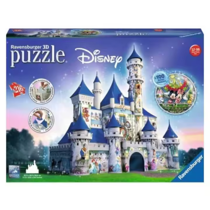 Super Mario Puzzle 3D Castillo Disney Ravensburger | Piezas de Fibra Plástica | Montaje Sin Pegamento - 1