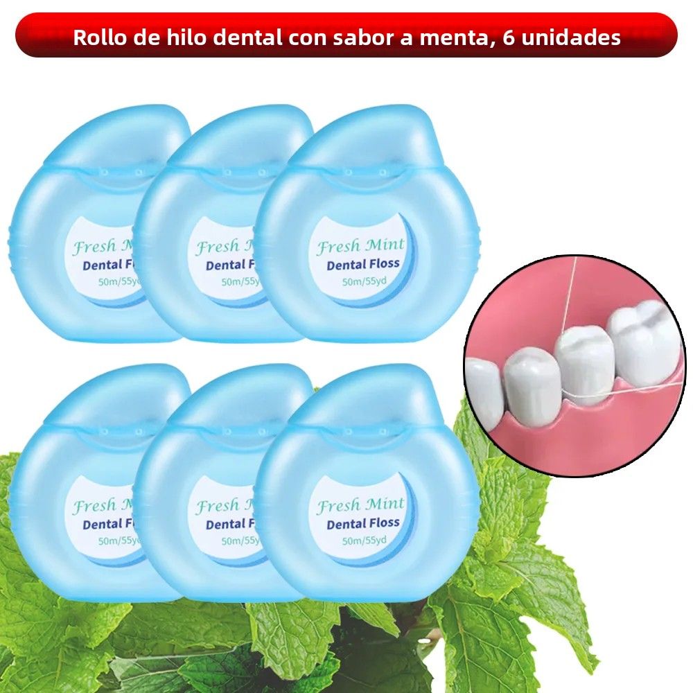 6PCS/3PCS/1PC Hilo Dental Menta Roll Herramientas De Limpieza Oral Sticks Adulto Set Para El Hogar Material PE